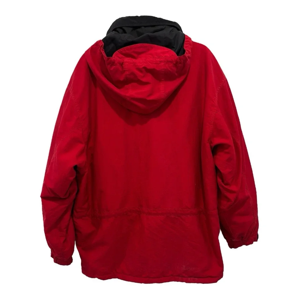 Eddie Bauer Thinsulate Red Hooded Jacket XL Men Nylon Insulated Winter‎ Coat